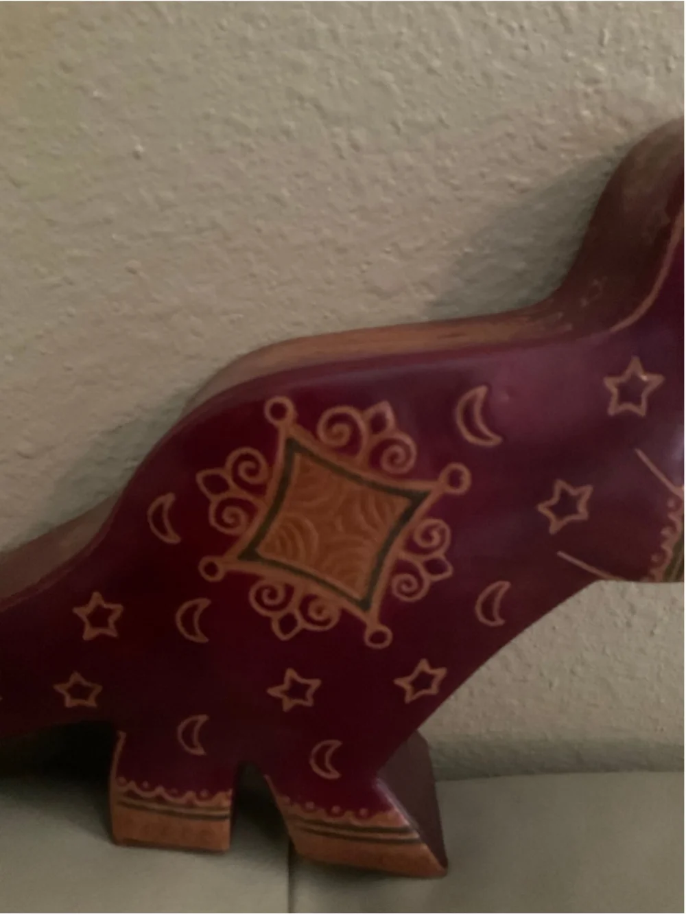 Vintage Leather Dinosaur T-Rex Piggy Bank Hand Painted Made in India